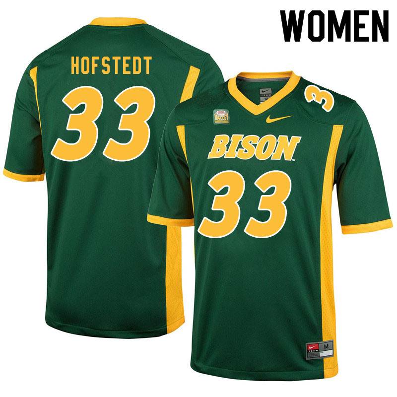 Women #33 Logan Hofstedt North Dakota State Bison College Football Jerseys Sale-Green